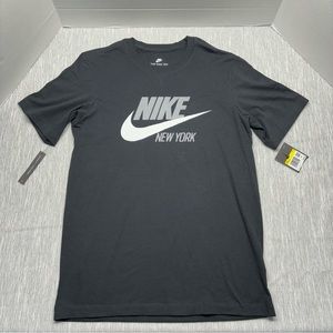 Nike Men's Swoosh New York T Shirt Black Sz Small